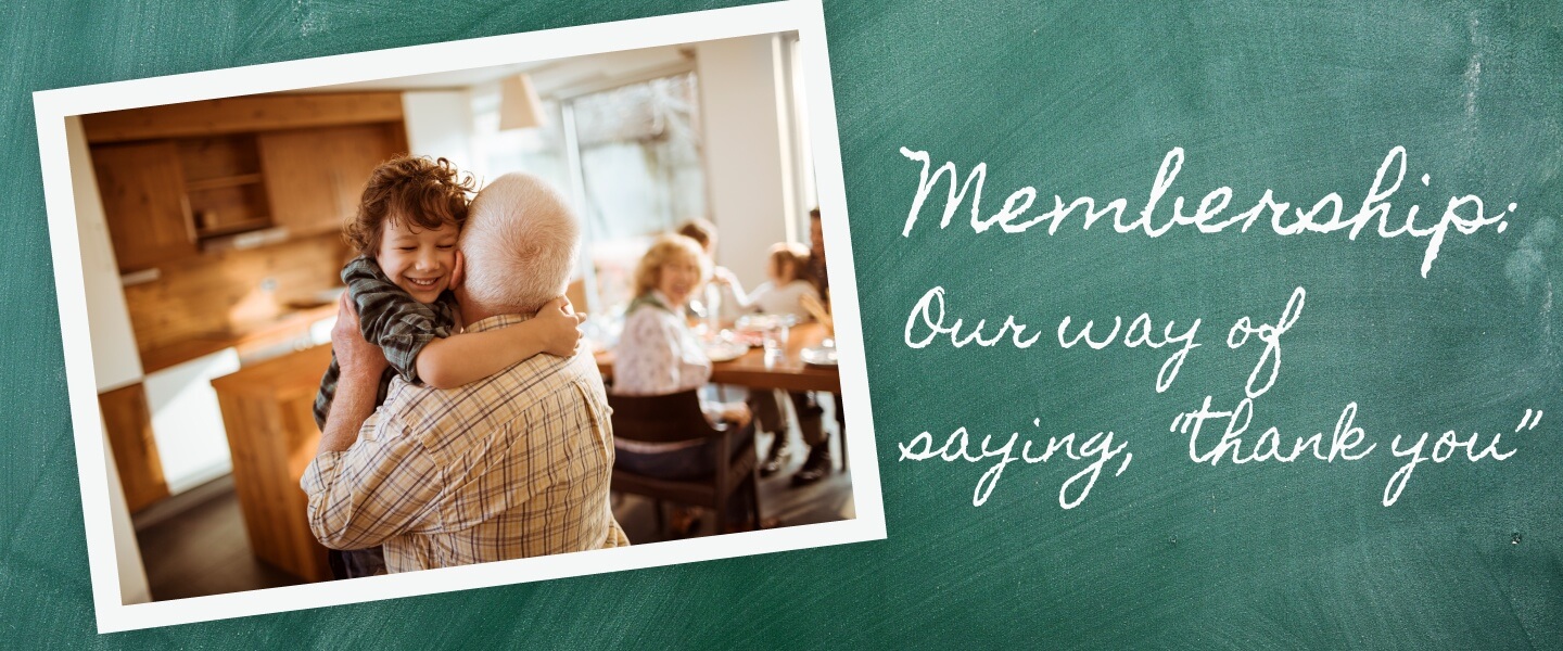 membership - our way of saying thank you