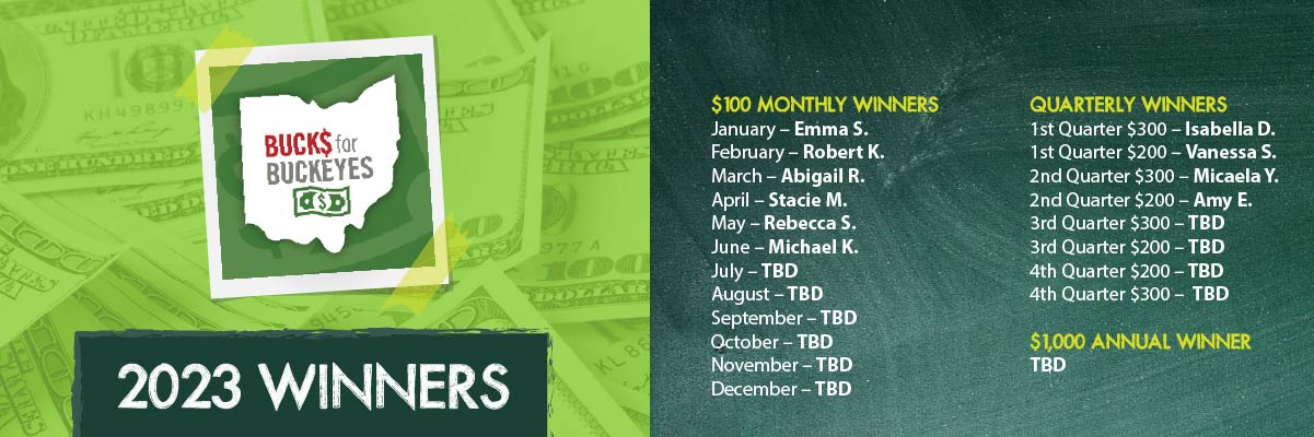 2023 Bucks for Buckeye Winners