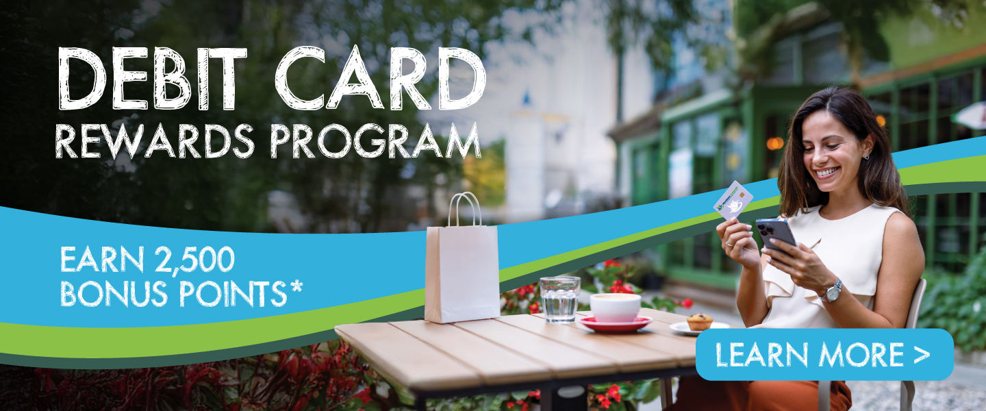 Debit card rewards program - earn 2,500 bonus points